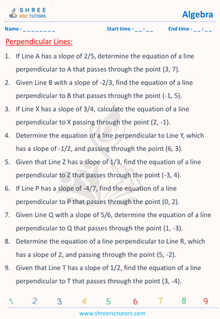 Straight Line Equations (1)