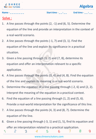 Straight Line Equations (2)