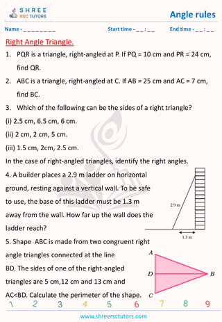 Right Angled Triangle Questions (4)