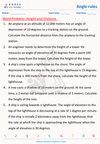Find The Distance And Height Word Problems (2)