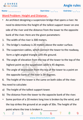 Find The Distance And Height Word Problems (4)