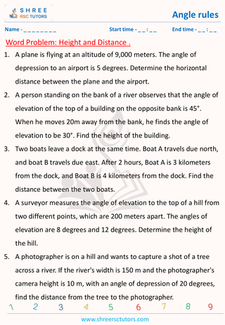 Find The Distance And Height Word Problems (5)