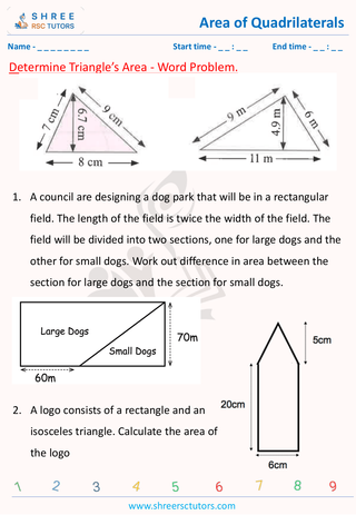 Determine Triangleâs Area   Word Problem (4)