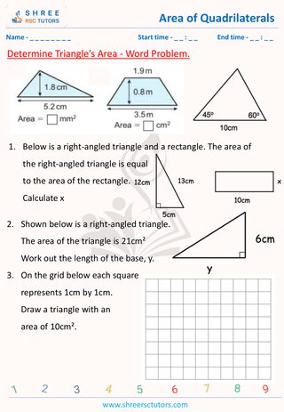 Determine Triangleâs Area   Word Problem (1)