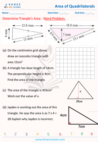 Determine Triangleâs Area   Word Problem (2)