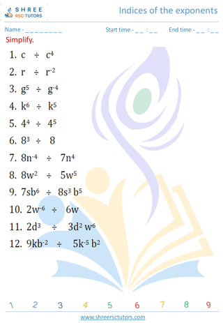 Indices Of The Exponents 2
