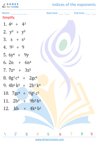 Indices Of The Exponents 4