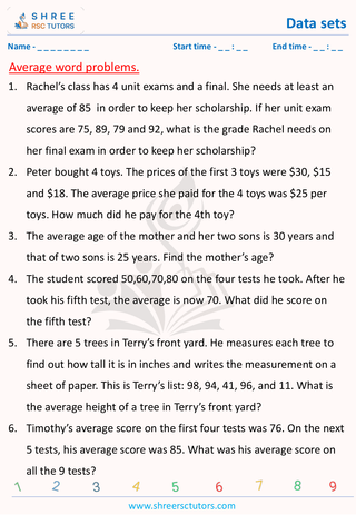 Average Word Problems  (3)