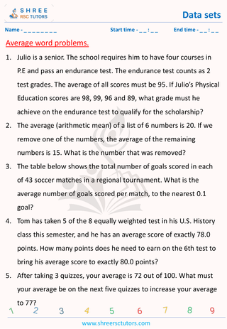 Average Word Problems  (1)