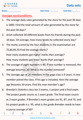 Average Word Problems  (5)