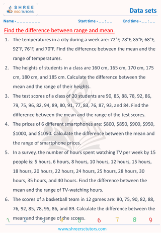 Find The Differnce Between Mean And Range (5)