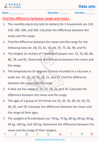 Find The Differnce Between Mean And Range (4)