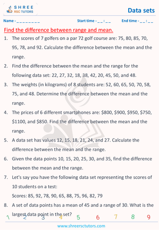 Find The Differnce Between Mean And Range (3)