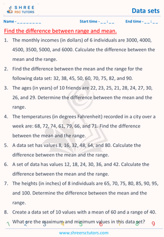 Find The Differnce Between Mean And Range (2)