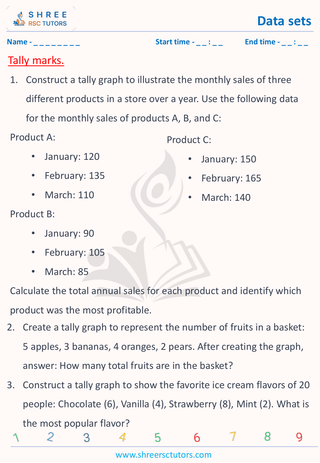 Tally Mark   Word Problems (5)