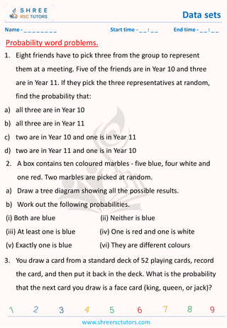 Probabilty Word Problems (5)