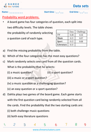 Probabilty Word Problems (4)