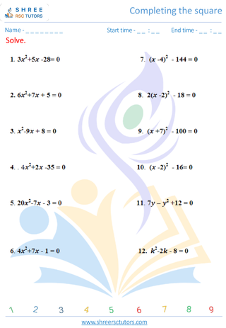 Completing The Square 1