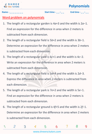 Subtract Polynomials (6)