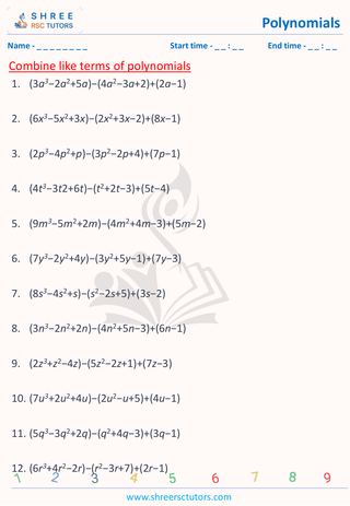 Subtract Polynomials (2)