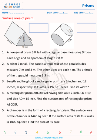 Surface Area Of Prism With Word Problems (3)