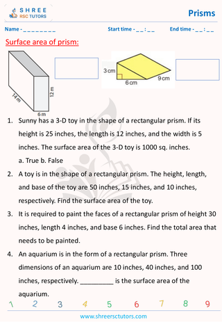 Surface Area Of Prism With Word Problems (5)