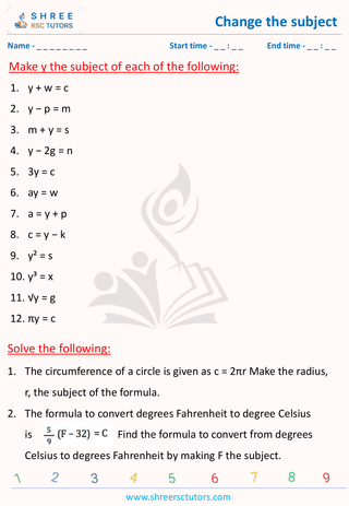 Change The Subject Easy (1)