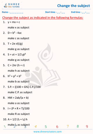 Change The Subject Easy (5)