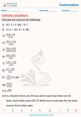 Estimating Calculations (1)