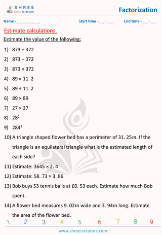 Estimating Calculations (3)