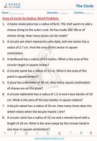 Area Of Circle By Radius Word Problem (4)
