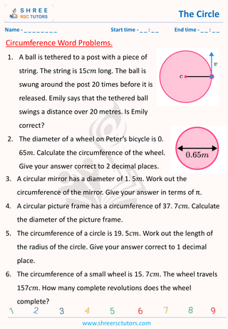Circumference Word Problems (1)