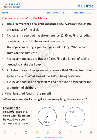 Circumference Word Problems (2)