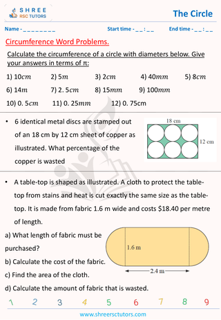 Circumference Word Problems (3)