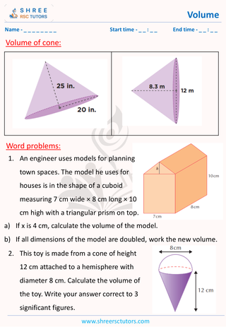 Volume Of Cone Grade 9 (3)