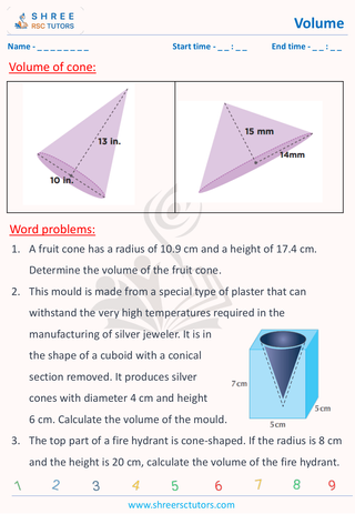 Volume Of Cone Grade 9 (5)