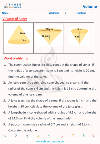 Volume Of Cone Grade 9 (1)
