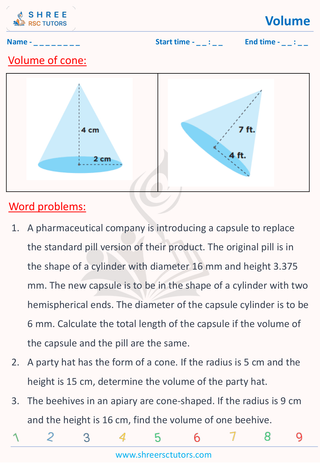 Volume Of Cone Grade 9 (10)