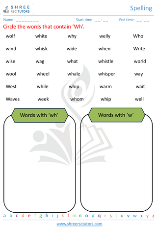 Categorising Words 6