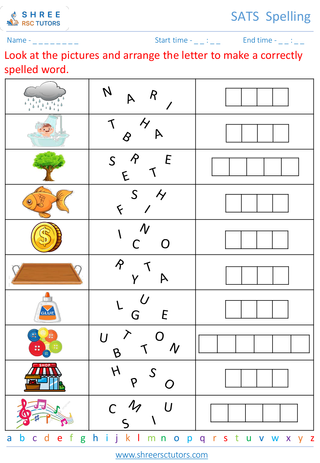 Jumbled Spelling Words 2