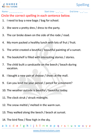 Spelling Challenge 6