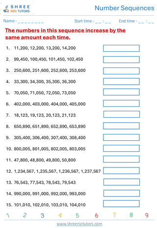 Number Sequences  KS2 SAT3