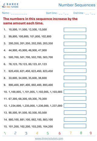 Number Sequences  KS2 SAT5