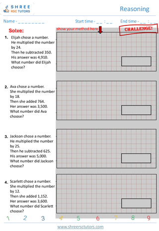 Reasoning  KS2 SAT5