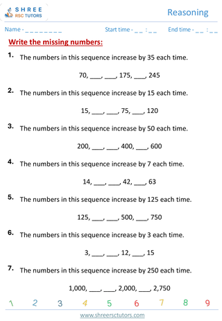 Reasoning  KS2 SAT20