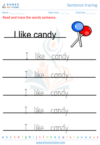 Sentence Tracing 14