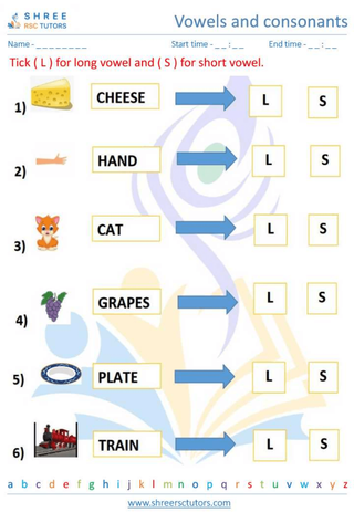 Vowels And Consonants 6