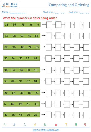 Ascending And Descending Numbers 4