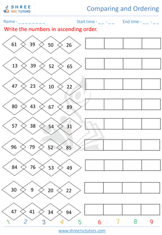 Ascending And Descending Numbers 8
