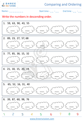Ascending And Descending Numbers 10